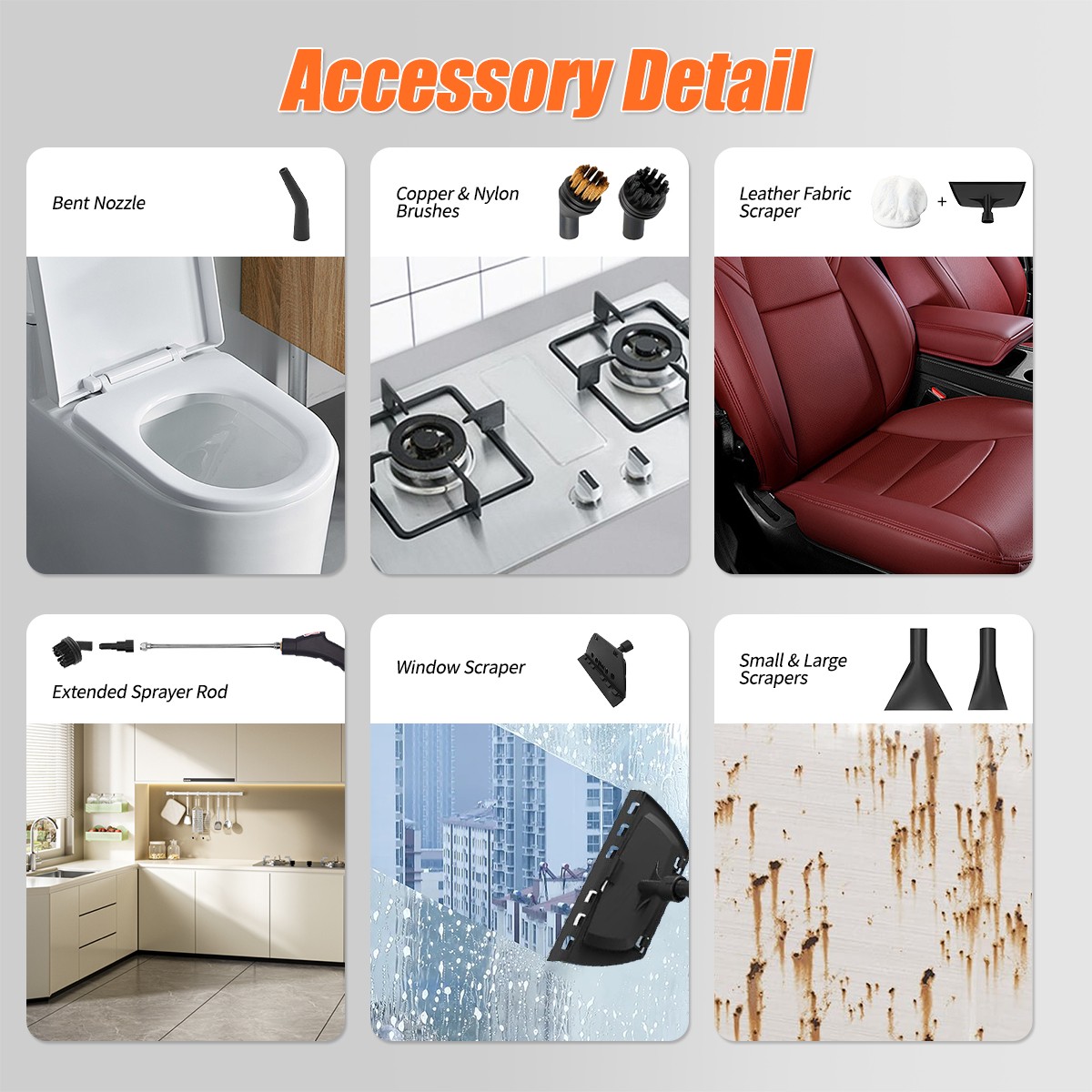 2500W Handheld Steam Cleaner High Pressure Household Car Steam Cleaning Machine