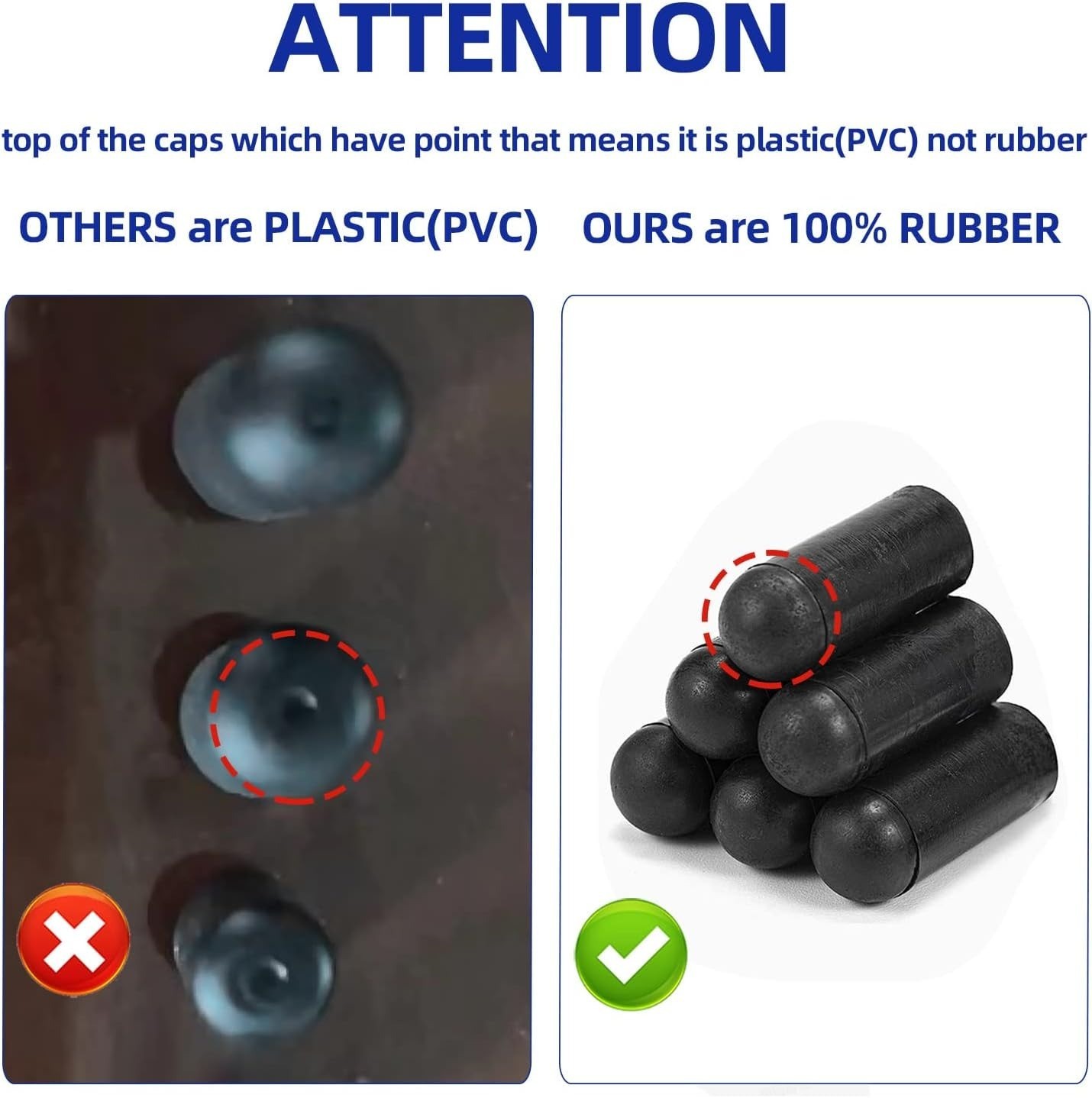 Rubber Vacuum Caps Plug Kit 63 PCS Assorted Vacuum Plugs Hose End Cap Assortment