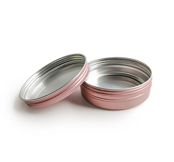 2oz Aluminum Tin Screw Top Round Metal Container With Lid,Storage Jar Travel can