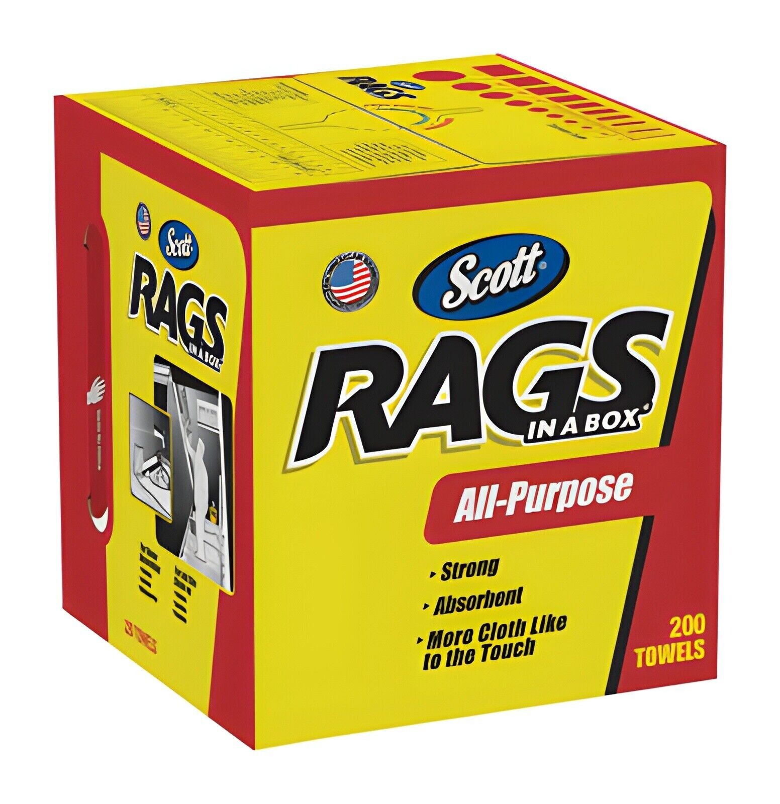 Scott 75260 Rags In A Box, Paper, 12″ x 10″, 200 Count