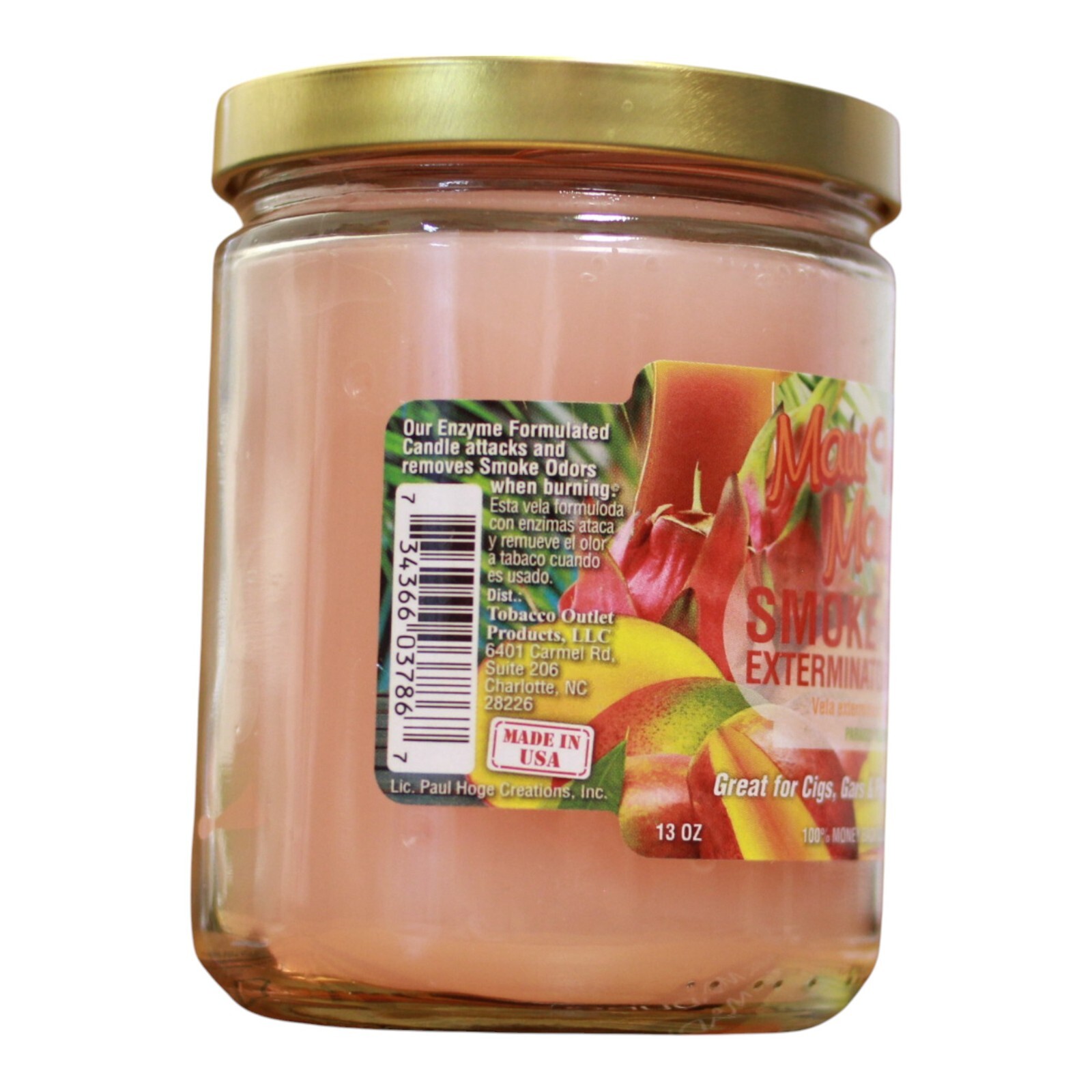 Smoke Odor Exterminator Maui Wowie Mango Long Air Freshener Jar Candle – 13 Oz