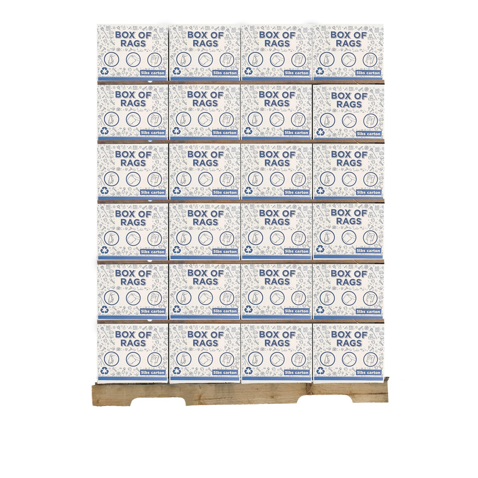 Colored New T-Shirt Knit Rags – 600 LB Boxes | Bulk Industrial Cleaning Wipes