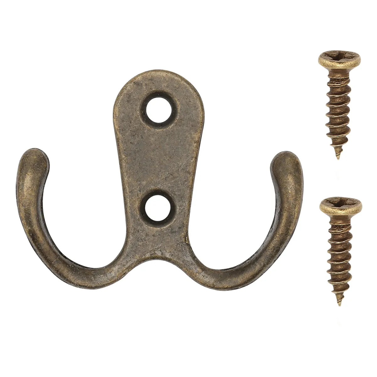 10/20pcs Hanging Metal Double Hook Clothes Hat Coat Robe Wall Door Hangers Hooks