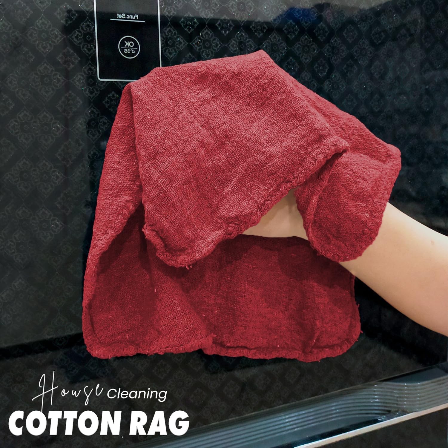 150 Pcs Red Shop Towels Jumbo 14×14 Cleaning Rags, A-Grade & Free Shipping