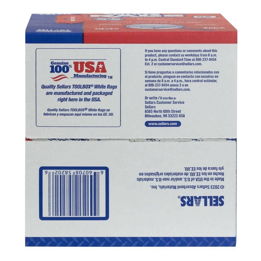 White Painter’s Rags 200 Sheets Disposable Natural Fiber Cloths 10×11 In