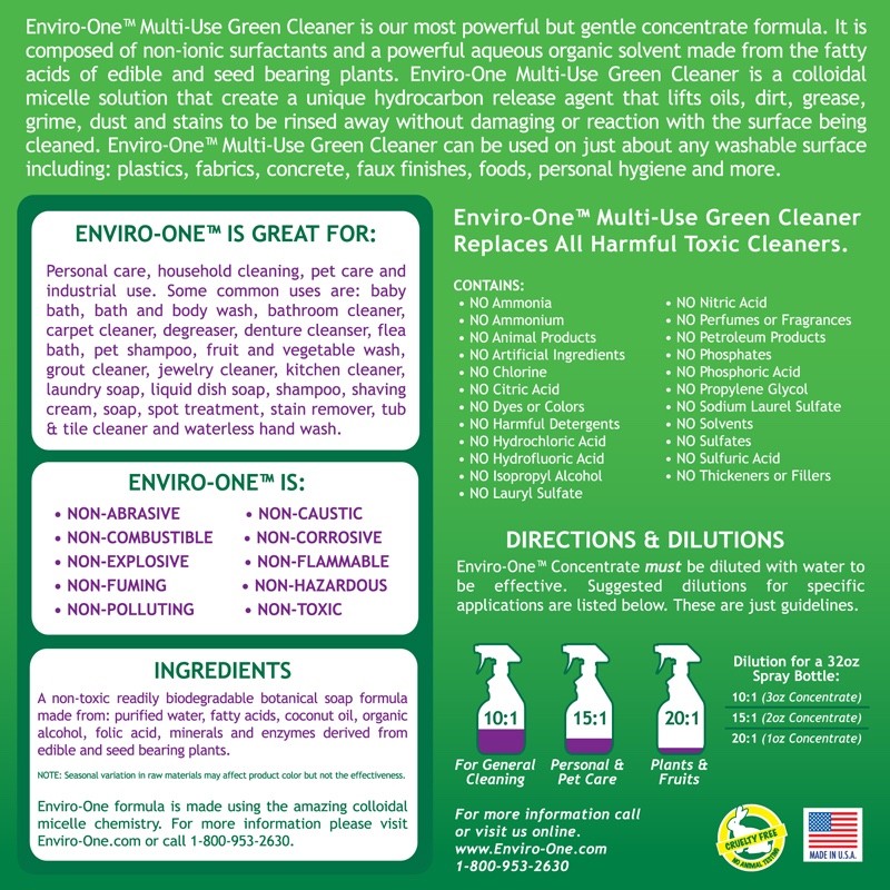 Non-Toxic Cleaning Products – 100% Biodegradable, Plant-Base (Free Shipping)