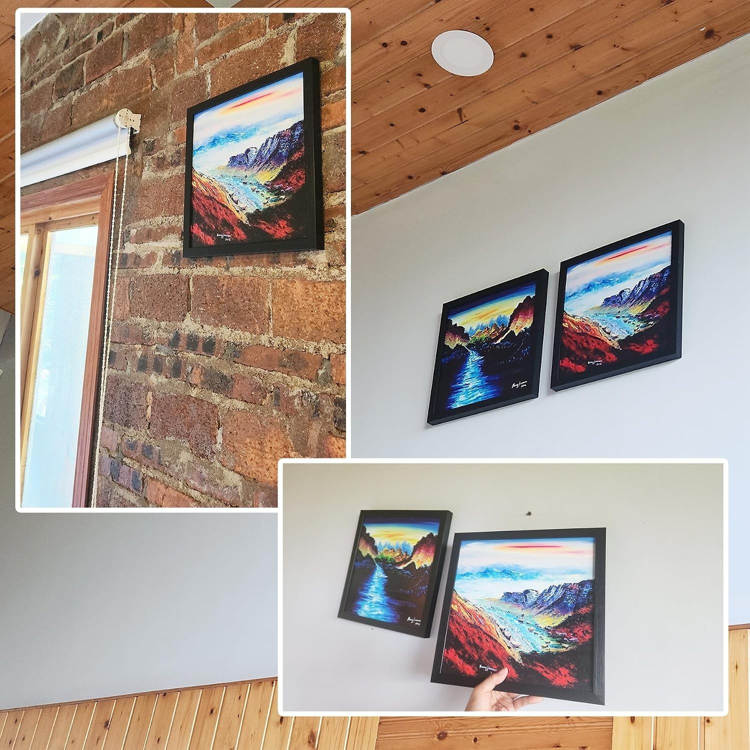 Versatile Wall Hanging Kit with Tools for Keyhole & Sawtooth Frames – 10 lbs Max