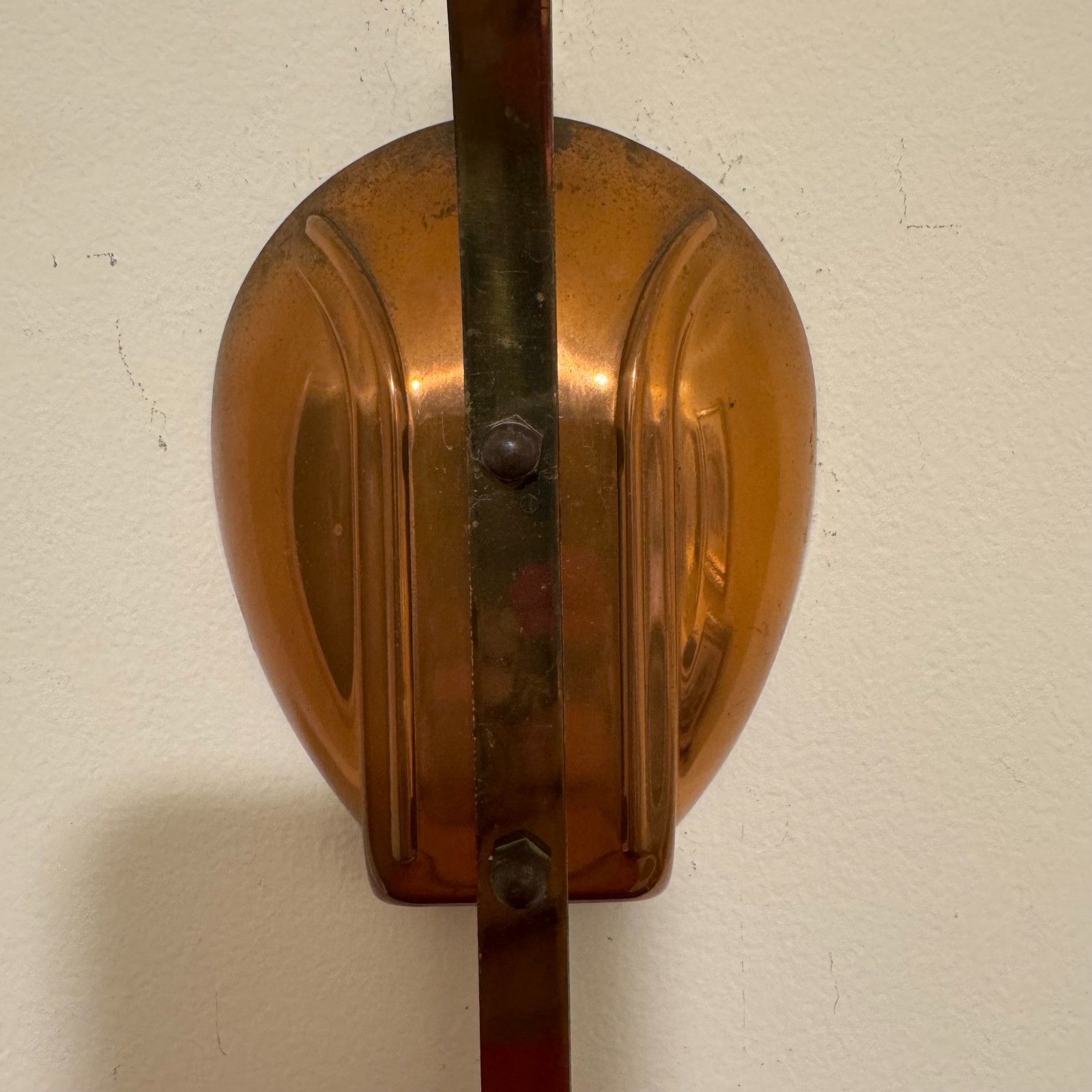 Vintage Art Nouveau Style Copper Wall Sconce Plant Hook Lantern Holder Hanger