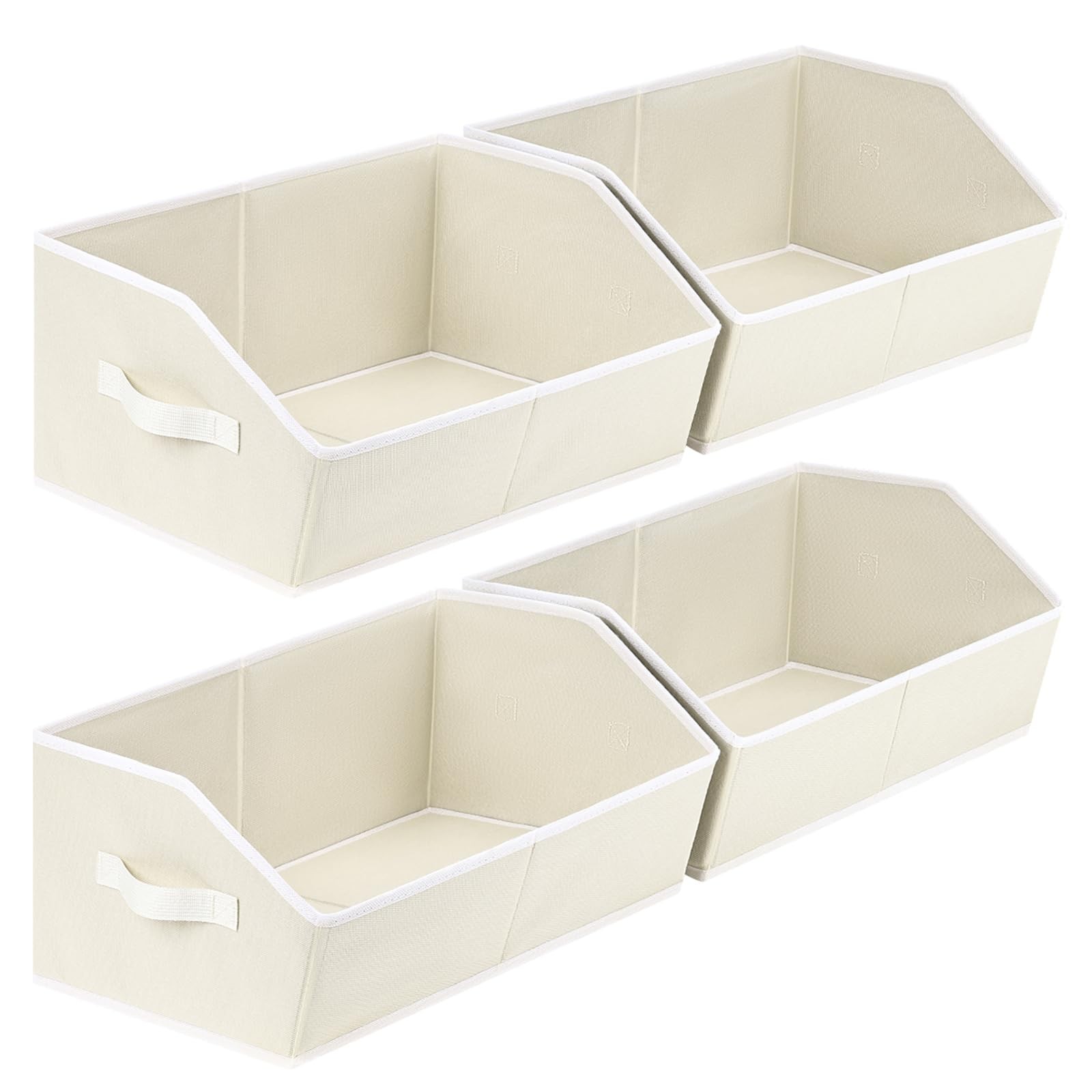 Cube Storage Organizer – Large Bins with Handle, Trapezoid Organizing Baskets…