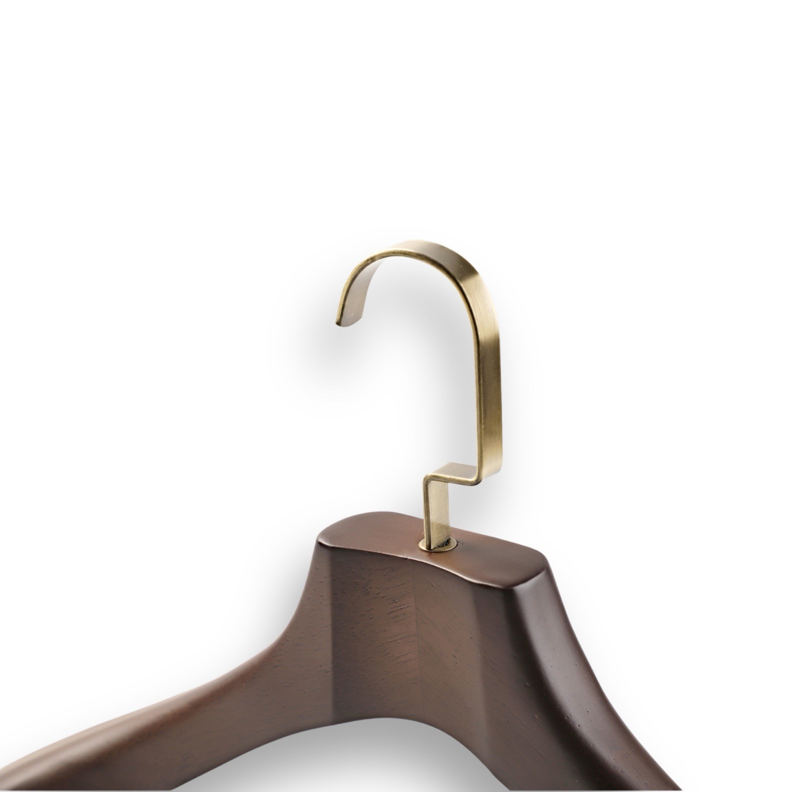 Professional Suit Hanger Solid Oak Wood 3 Inch Wide Shoulders | Heavy Duty