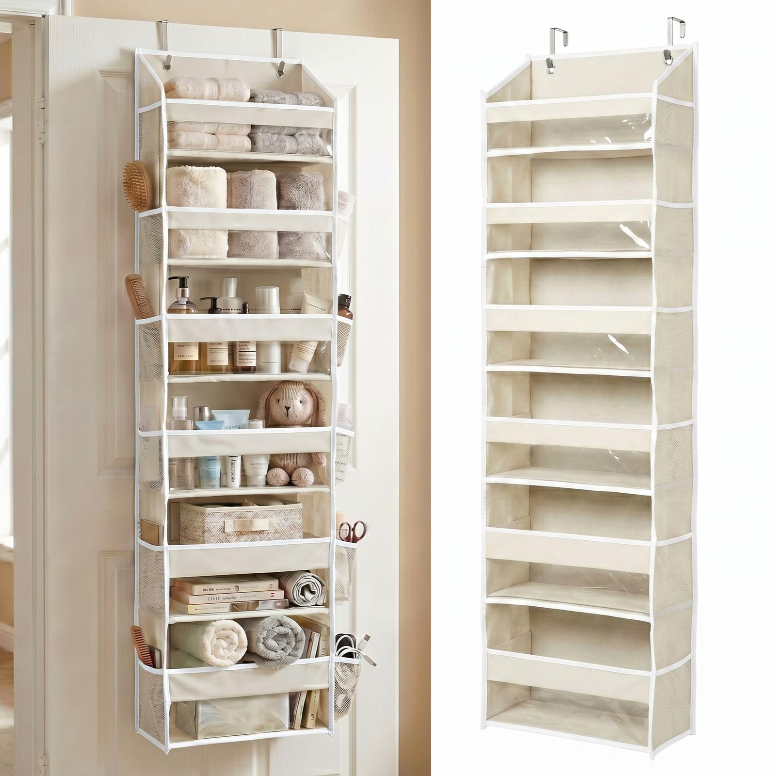 HOMELUX THEORY UPGRADED 6 Tiers Over The Door Standard 1 set, 1. Ivory