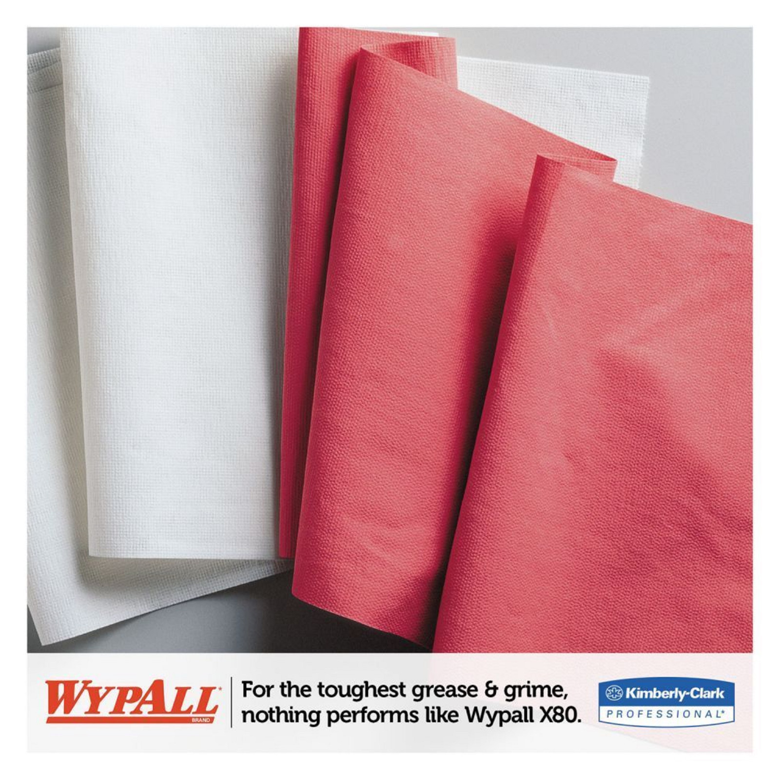 KIMBERLY CLARK WYPALL X80 WIPERS SHOP TOWELS CLEANING RAGS 41055 RED JUMBO ROLL