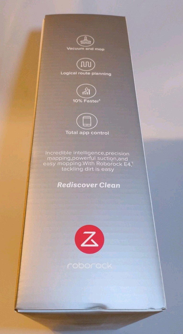 Roborock E4 Robotic Vacuum and Mop, Logical Route Planning, App Control