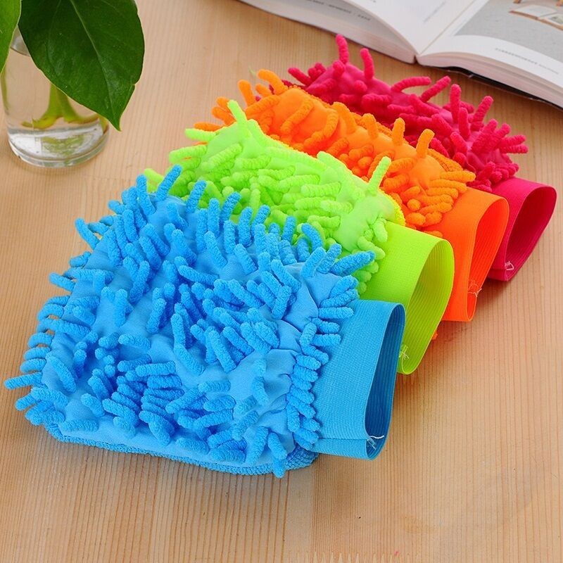 Double-sided chenille car wash gloves car cleaning gloves car cleaning tools