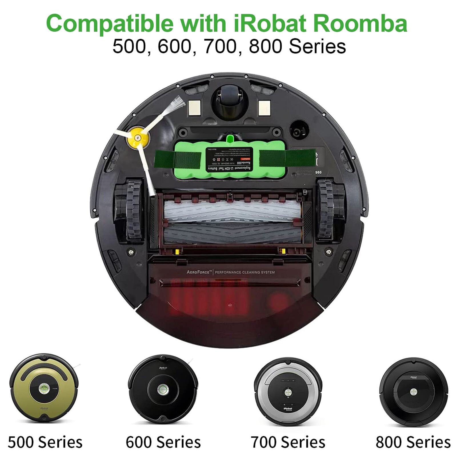 14.4V 6800mAh Battery For iRobot Roomba 500 595 600 650 700 780 790 800 880 960