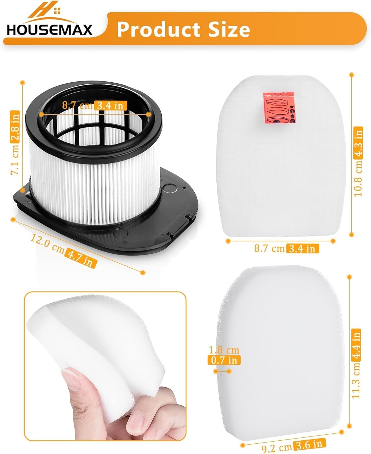 IZ862H Filter Replacement for Shark Stratos IZ562H UZ565H IZ540H IZ840 IZ800