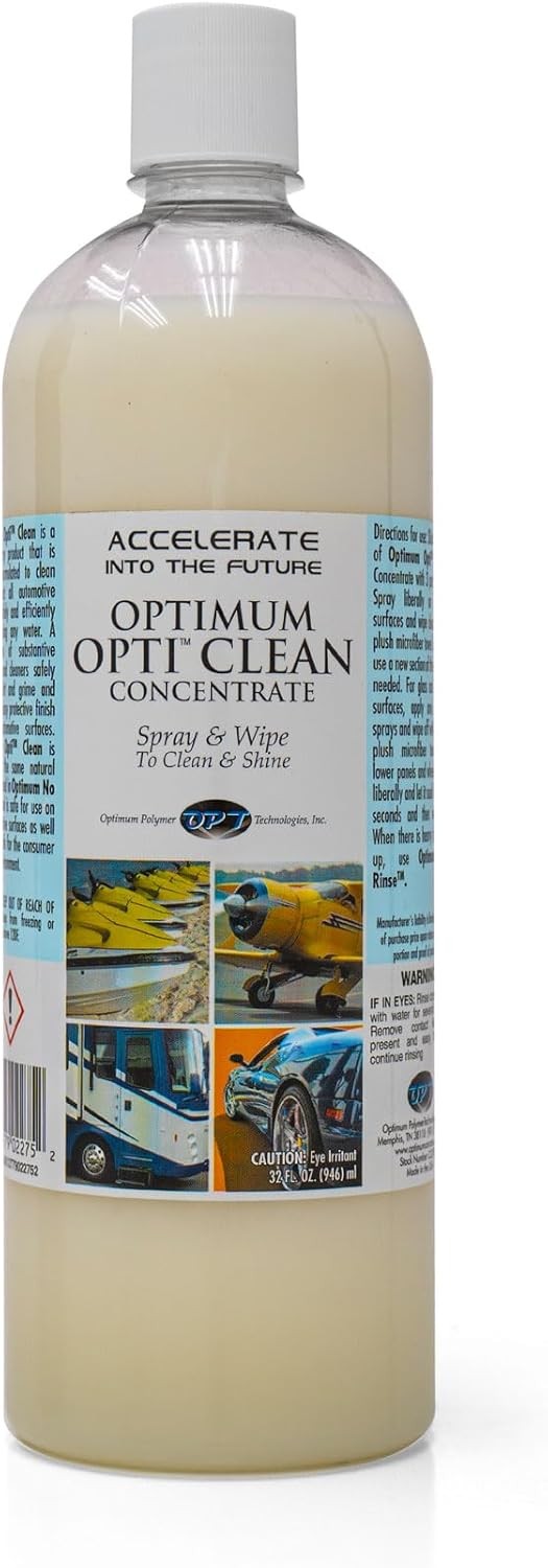 Opti-Clean Waterless Wash and Wax – Concentrated Wa Size: 32 Ounce (Pack of 1)