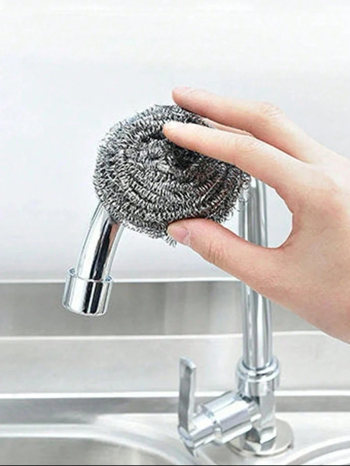 20PCS Stainless Steel Scouring Pad Mesh Scrubber Metal Wire Sponge Cleaning Ball