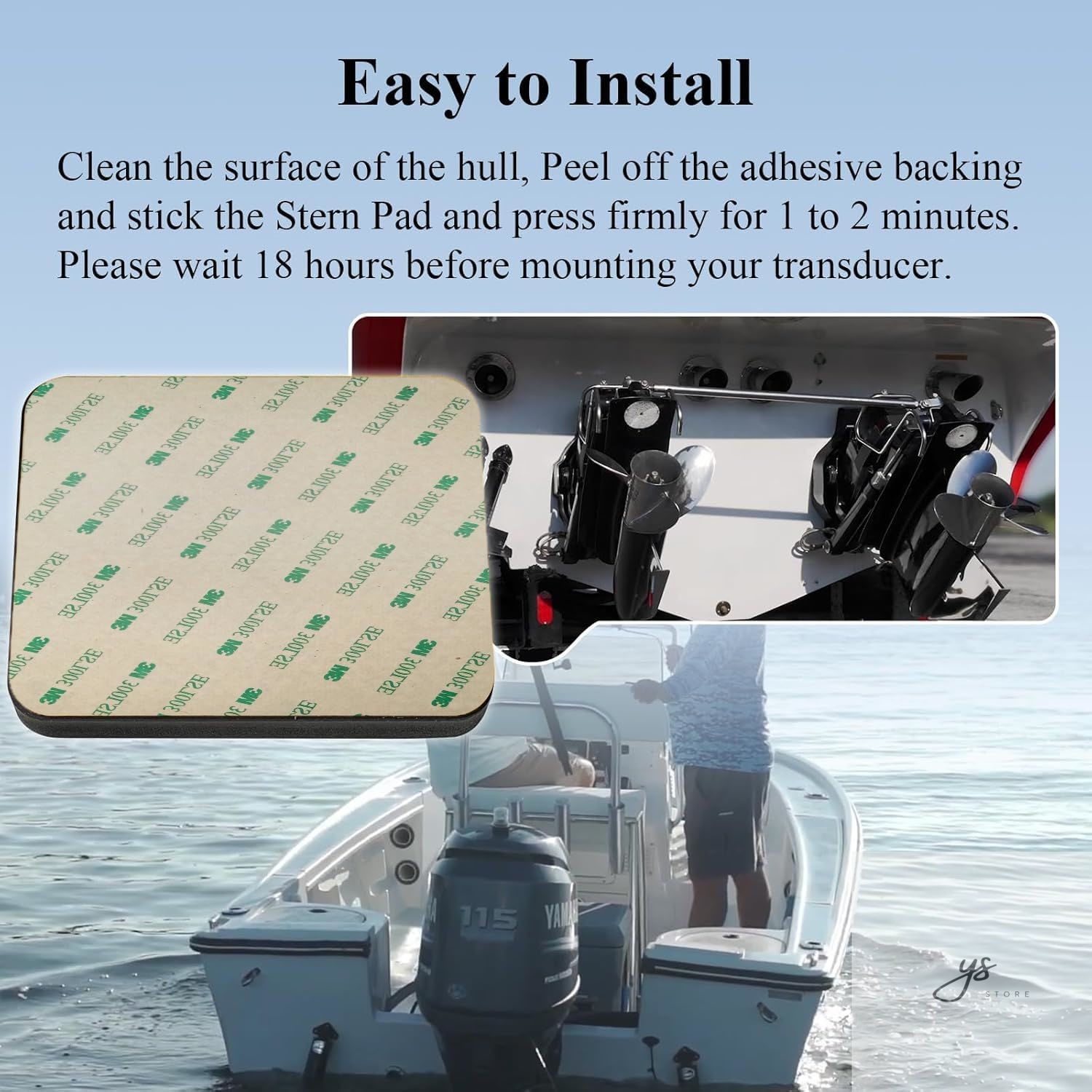 Transducer Mounting Plate, Marine-Grade Mounting Board (64.5″x3.5″x 0.75″)