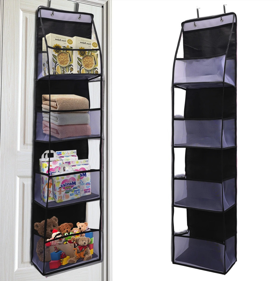 1pc 4 Layer Over The Door Hanging Organizer Cosmetics Storage – NEW