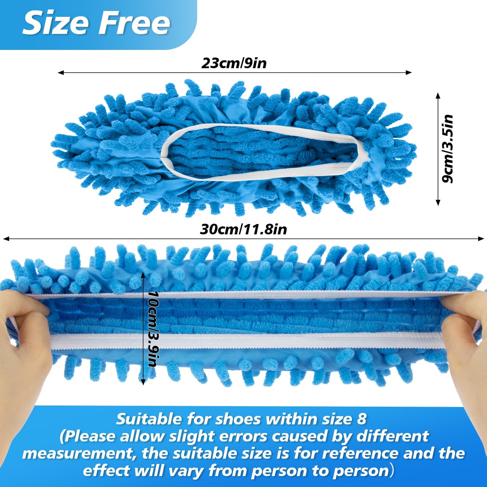 10 Mop Slippers for Floor Cleaning – Size 8 Mop Socks Women Mopping Cleaning Soc