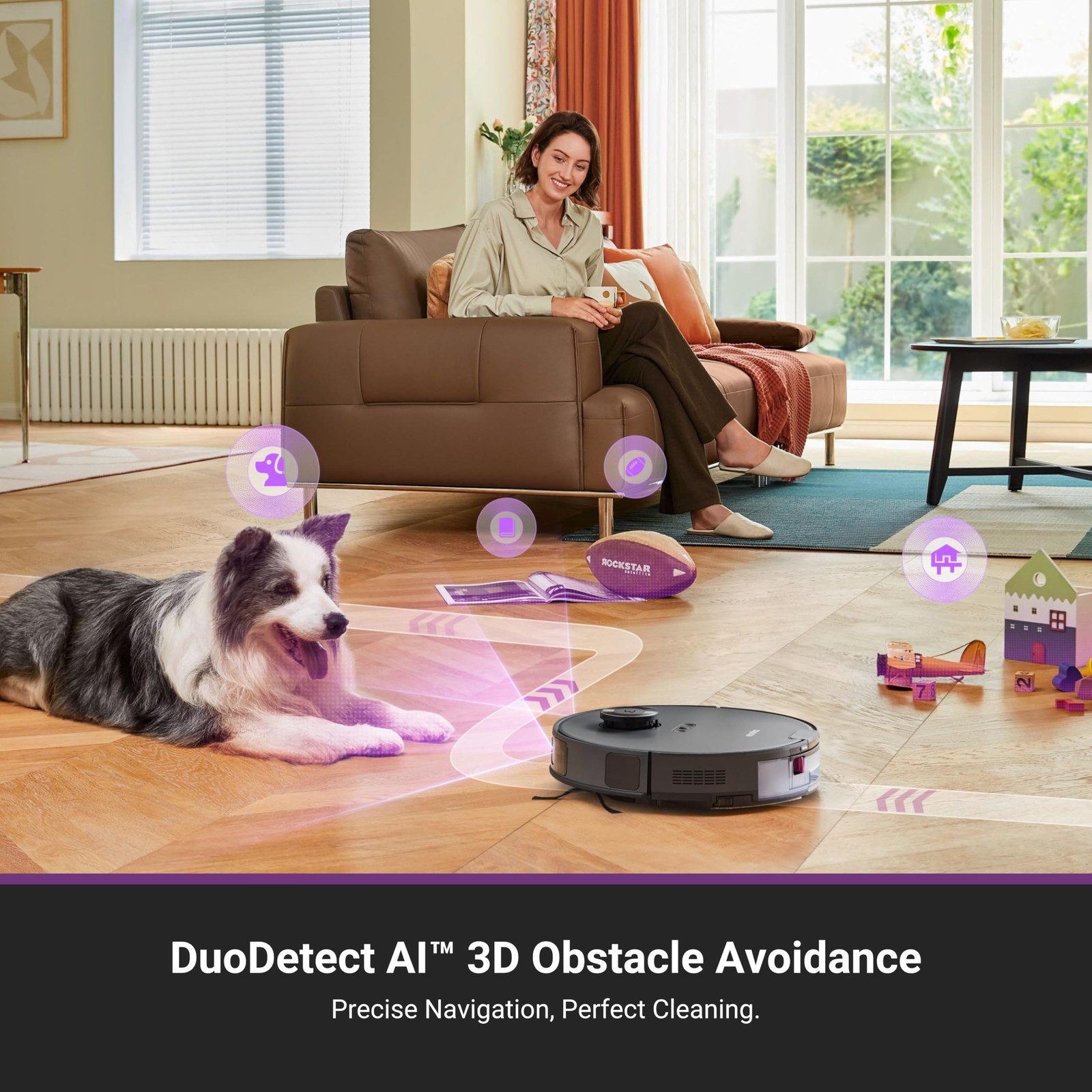 Eureka E20 Plus Robot Vacuum Bagless Self Emptying Station, Robotic Mop Combo,