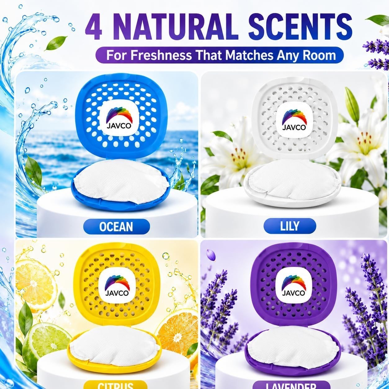Trash Can Deodorizer & Odor Eliminator 4 in 1 – Garbage Can Deodorizer, Activ…