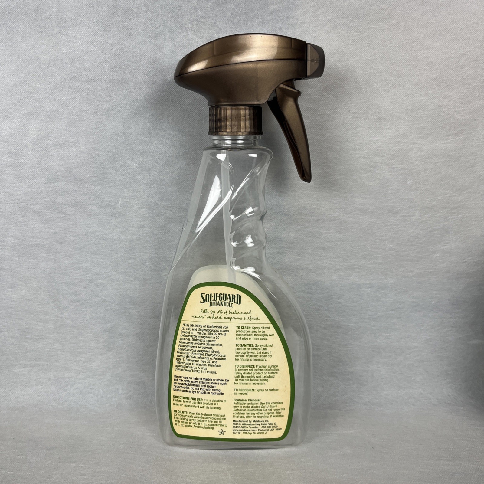 Melaleuca Sol-U-Guard Botanical Concentrated 16oz SEALED with Spray Bottle