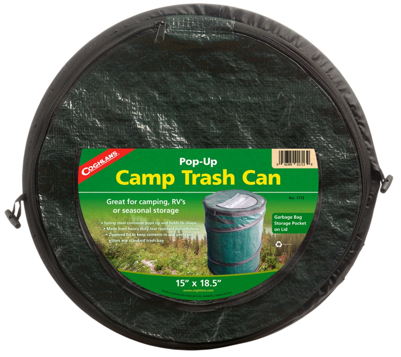 Coghlan’s Mini Pop-Up Camp Trash Can Portable Collapsible Garbage/Laundry Basket