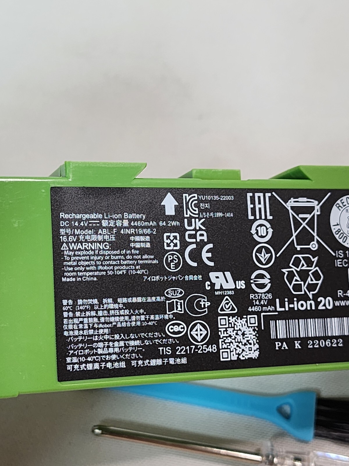 ABL-F Battery for iRobot Roomba i7 i7+ 7158 7150 7550 7558 Replacement Battery