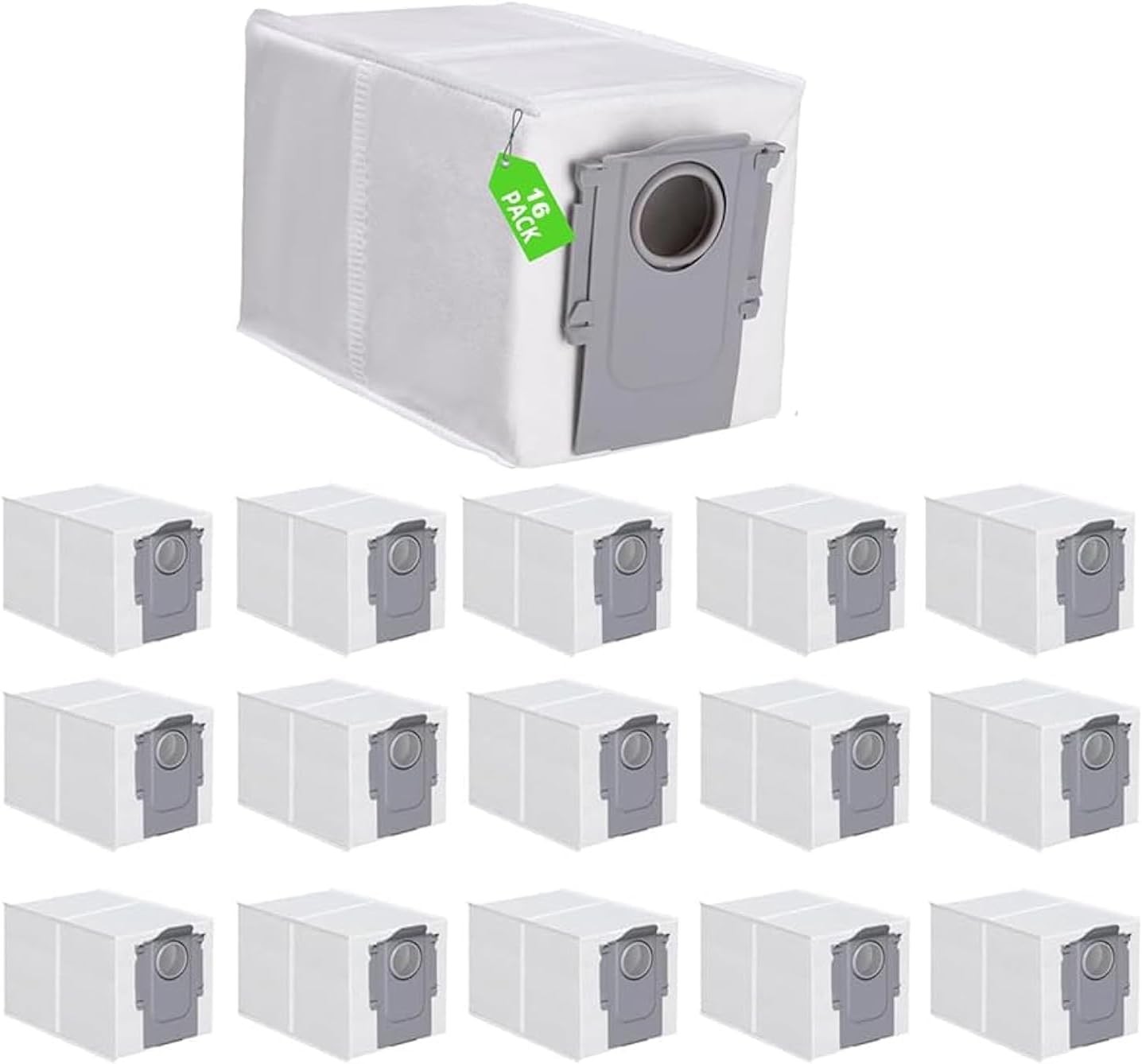 16 Pack Dust Bags Compatible with Roborock Q Revo Robot, Qrevo MaxV, S8 MaxUltra