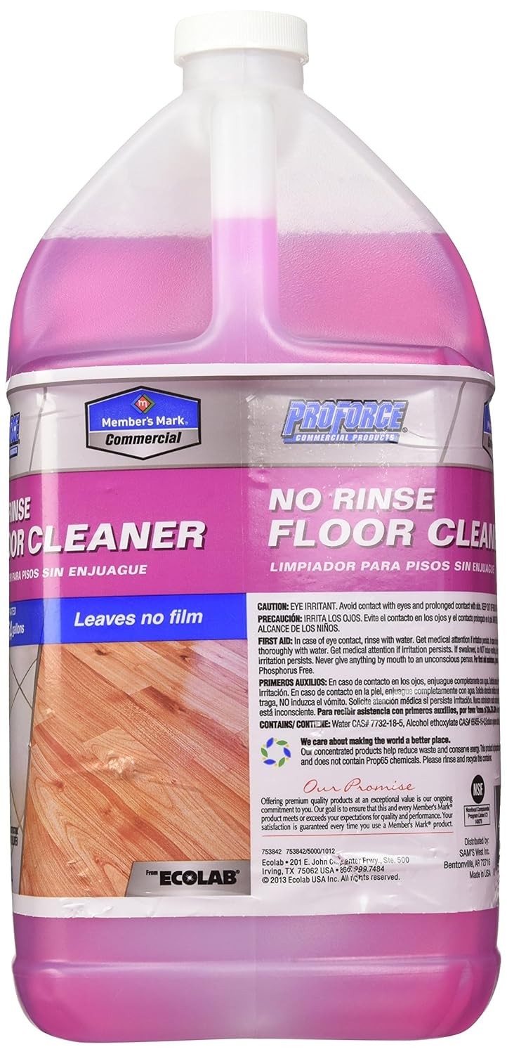 No Rinse Floor Cleaner 127.8 Fl Oz Member’s Mark Concentrate Liquid No Rinse