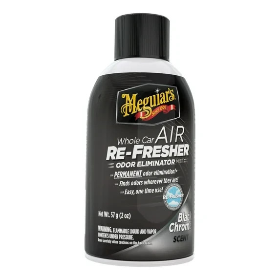 Meguiar’s G181302 Whole Car Air Re-fresher Odor Eliminator Mist, Black