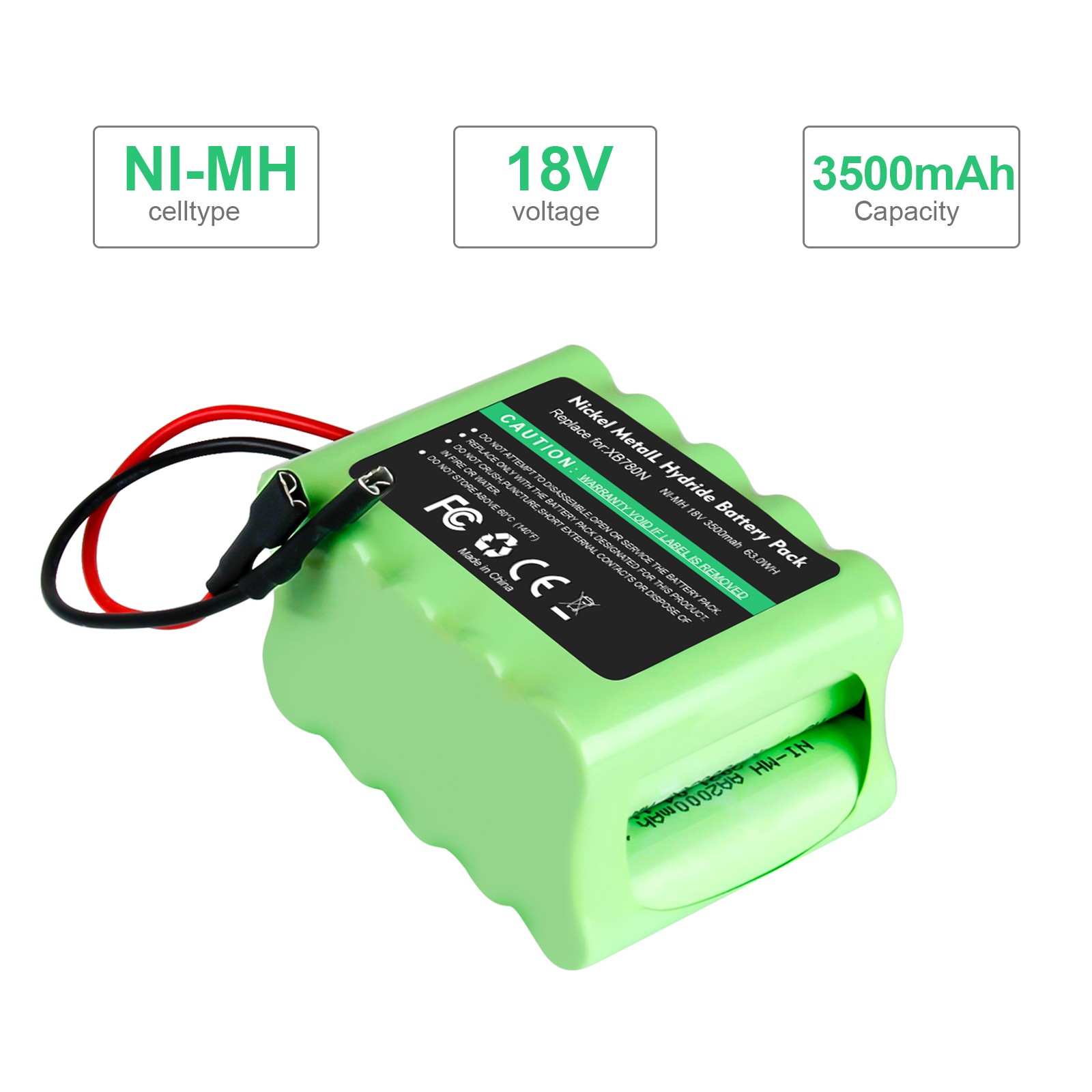 For Shark 18V Battery SV780 SV780-N XB780N SV760 Series Vacuum Cleaners 3500mAh