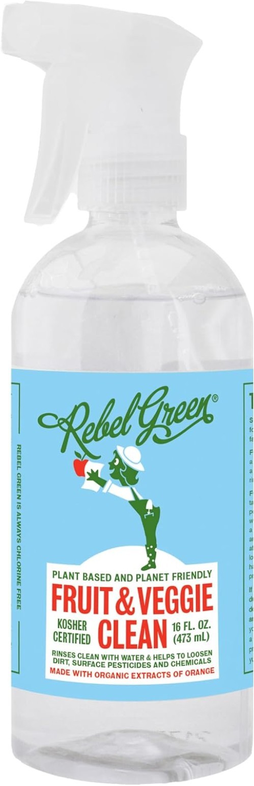 Natural Fruit & Veggie Cleaner – 16oz Plant-Derived Spray for Fresh Produce