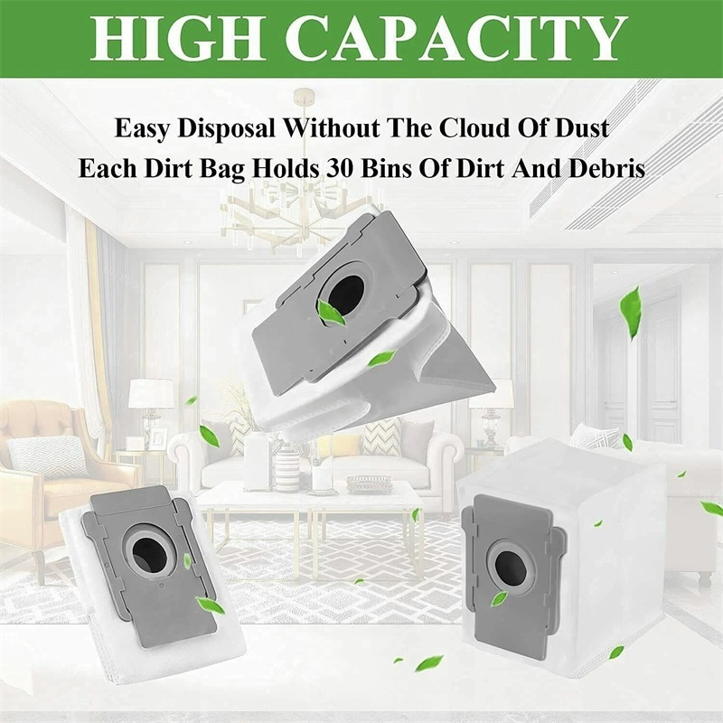 24PCS Vacuum Bags for iRobot Roomba i7+i3/E5/E6/S9/ Automatic Dirt Disposal Bags