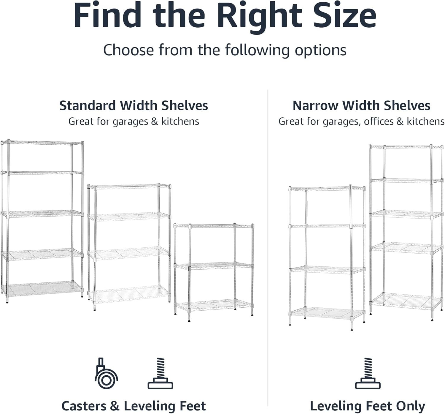 Durable 5-Shelf Heavy-Duty Shelving Unit with Easy-Glide Casters – 30″ L x 14″ W