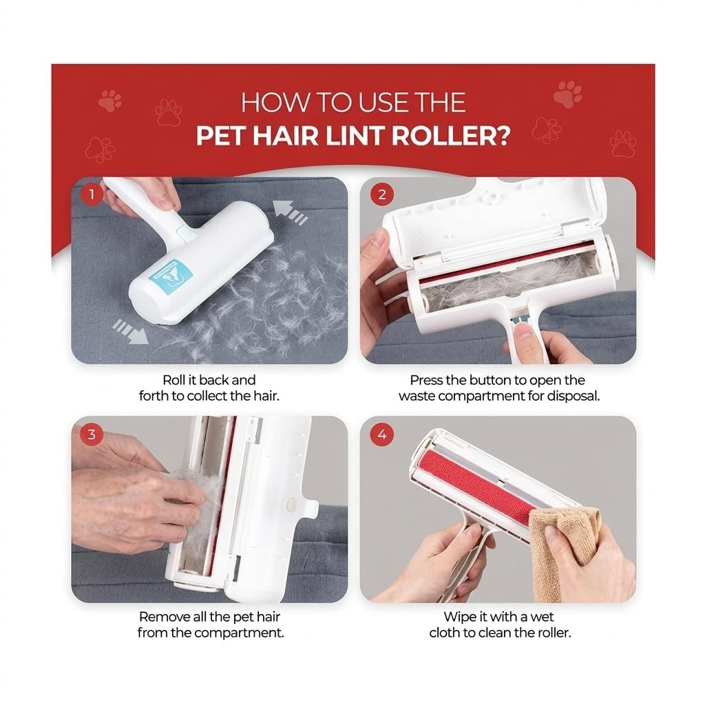 Pet Cleaning & Grooming Products (Red)