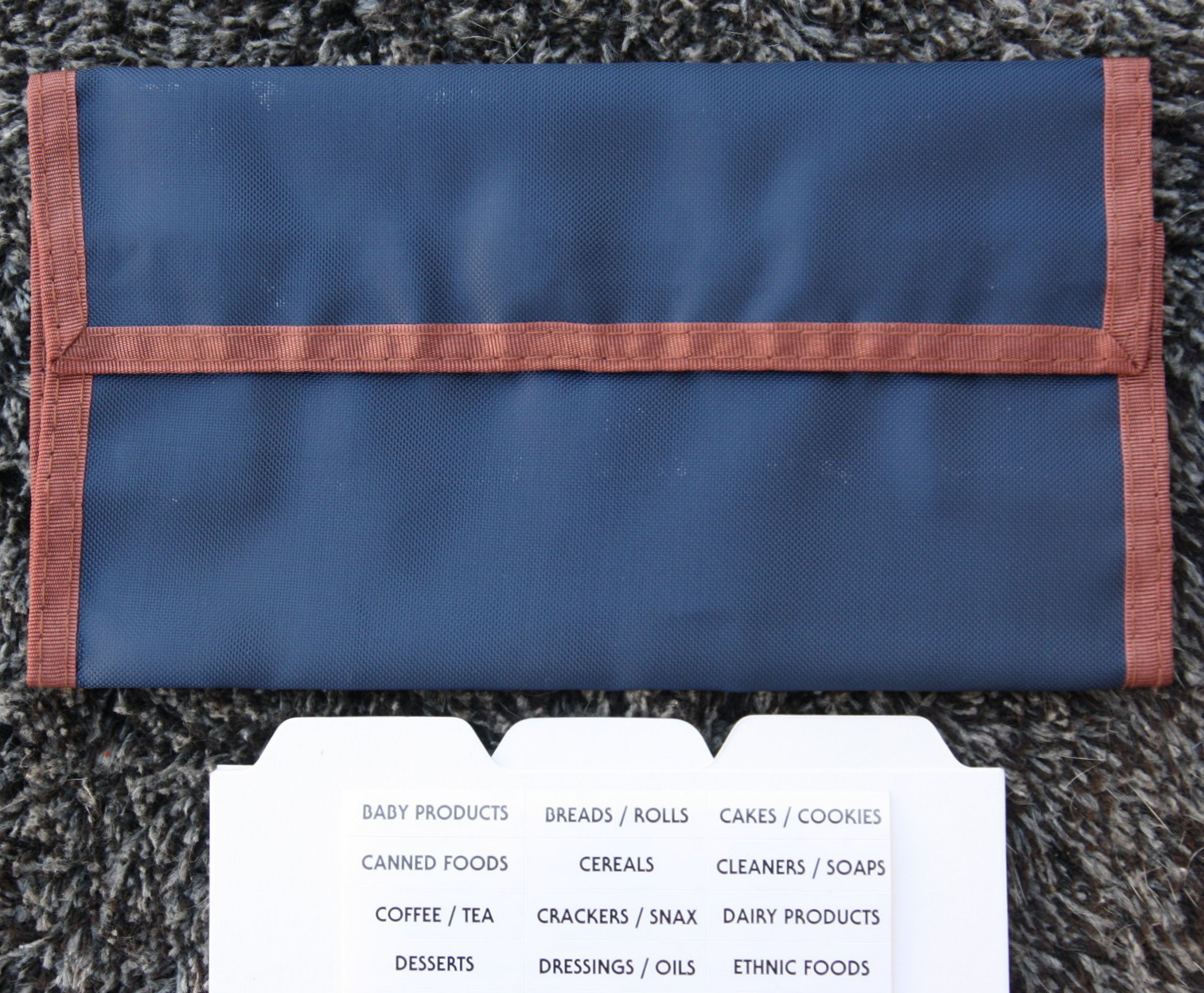 Dark Blue Designer Trim Hannah Hansen Coupon Organizer