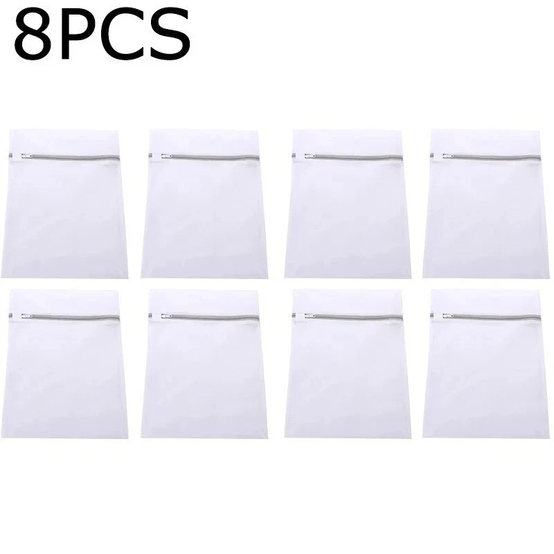 Mesh Laundry Bags for Delicates with Non Rust Zipper- White Laundry Bag