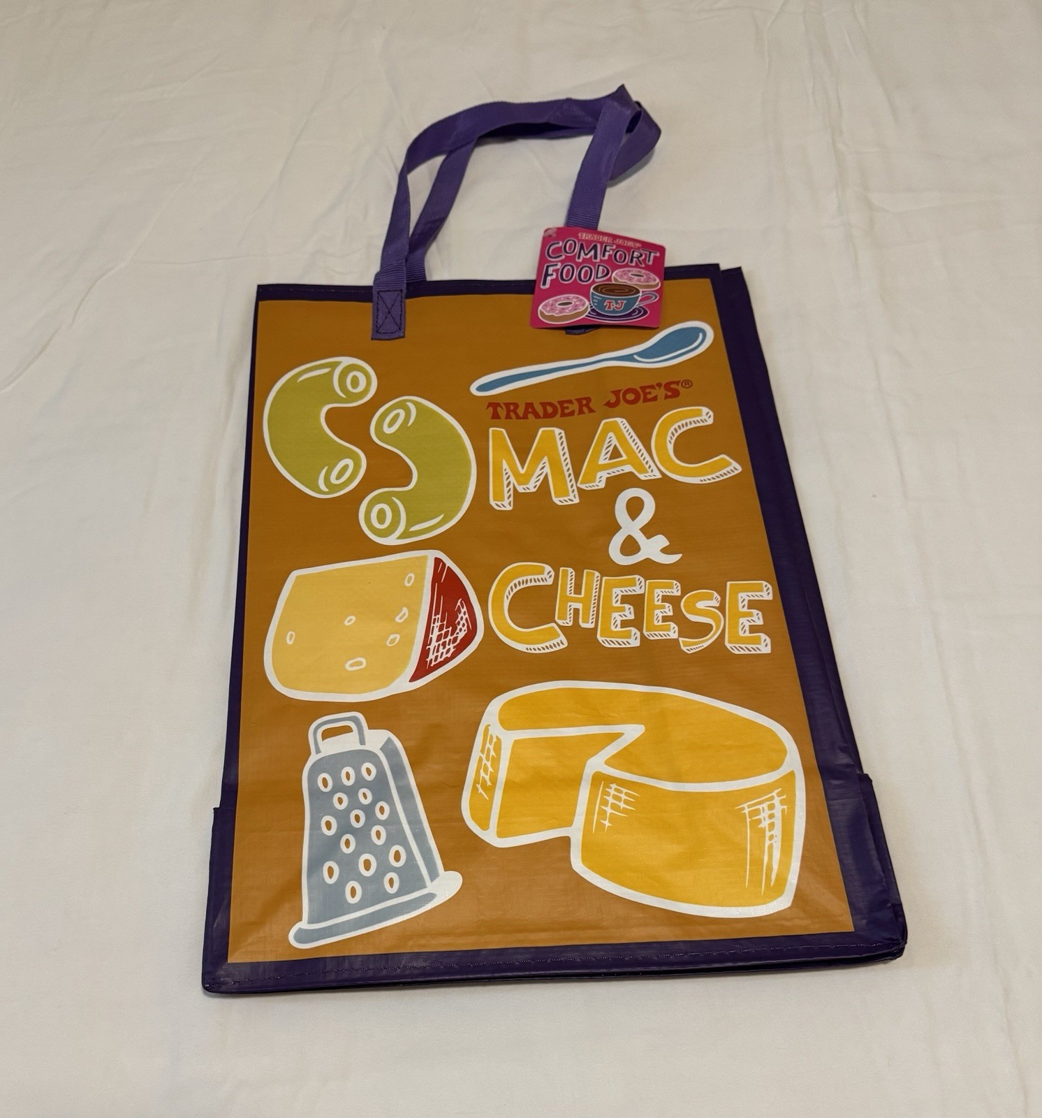Trader Joe’s Reusable Shopping Bag Large Pop Art Multicolor Foldable