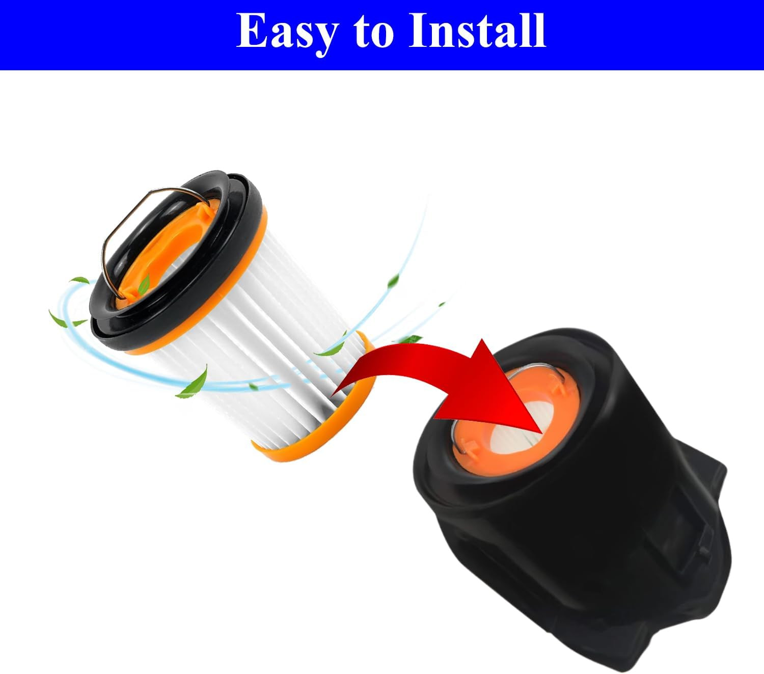 8 Pack WV201 Fiter Replacement for Shark Wandvac Handheld Cordless Vacuum WV200