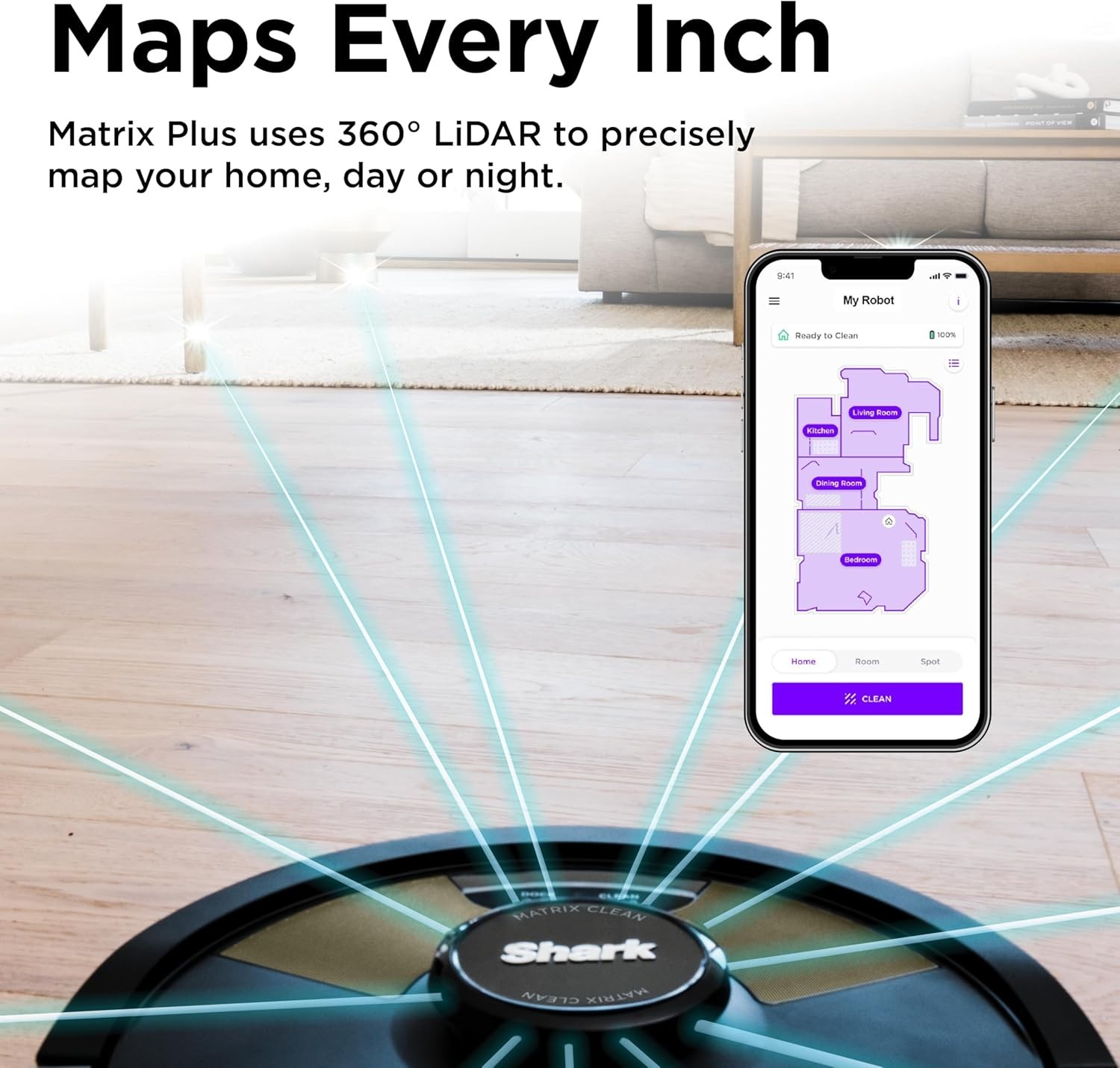 Shark Matrix Plus 2in1 Robot Vacuum & Mop w/ Sonic Mopping AV2613WA Wet&Dry