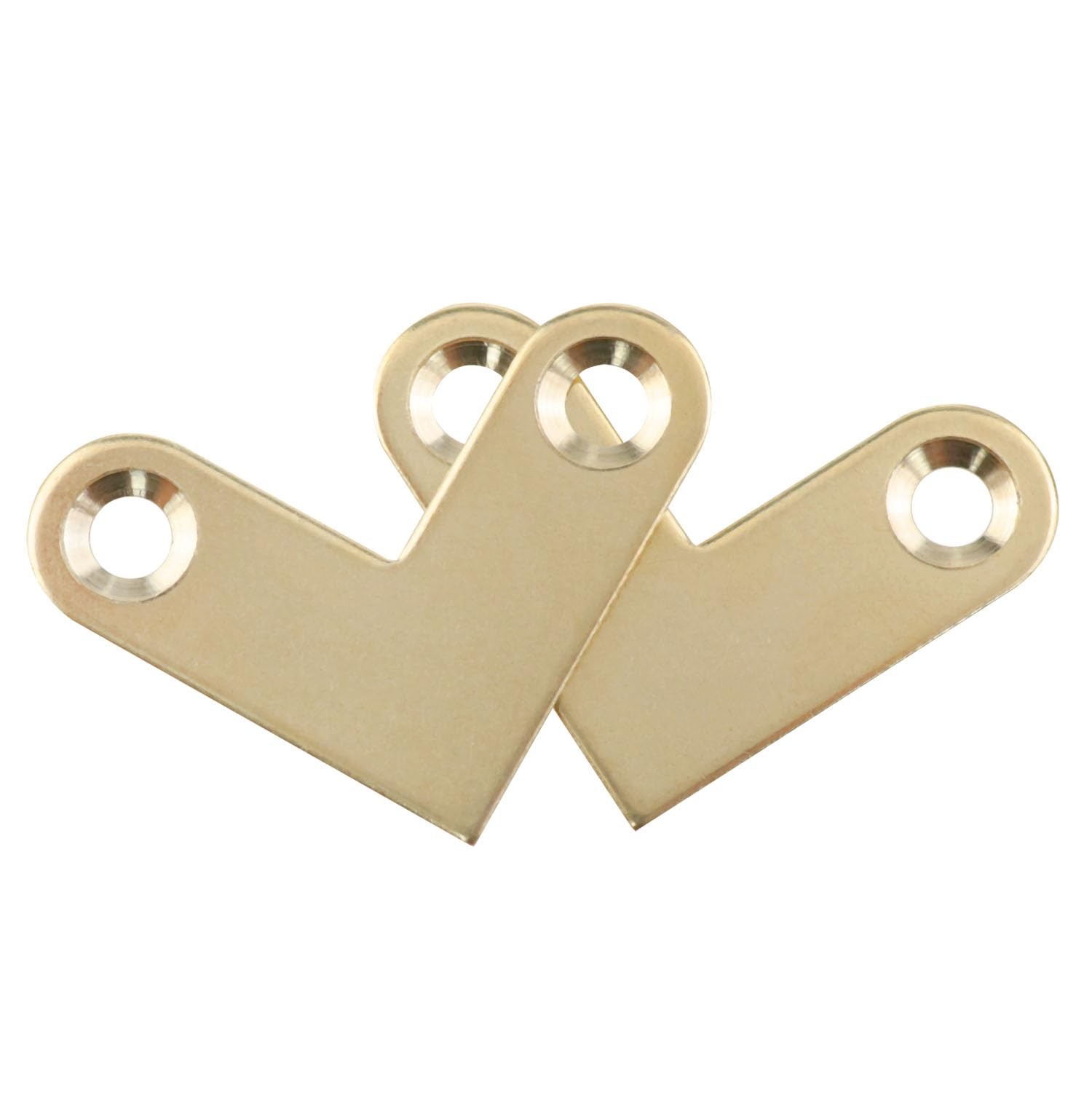 8 PCS 1 2.7cm Brass L-Shaped Flat Angle Bracket, Flat Angle Support Plate