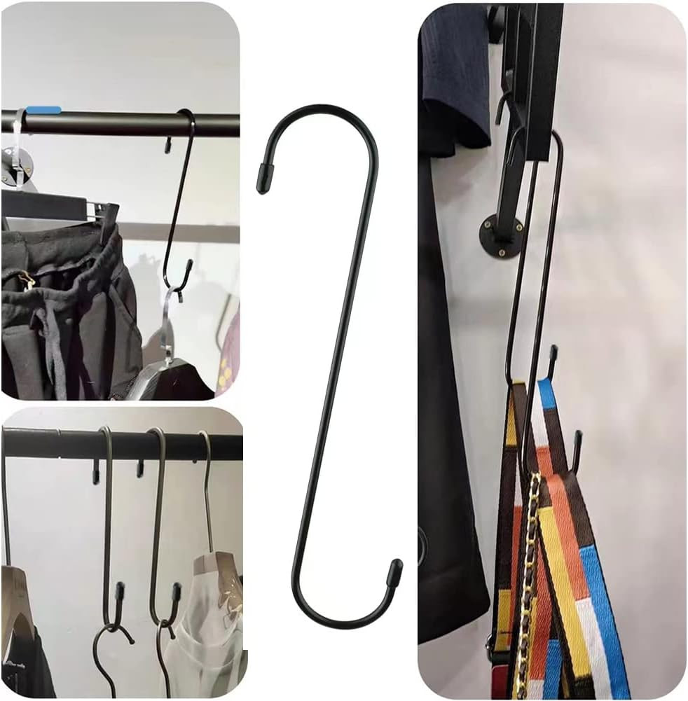Extra Large Plant S Hooks (6 Pack 10 inch) Rust Resistan Heavy Duty Long S Hooks