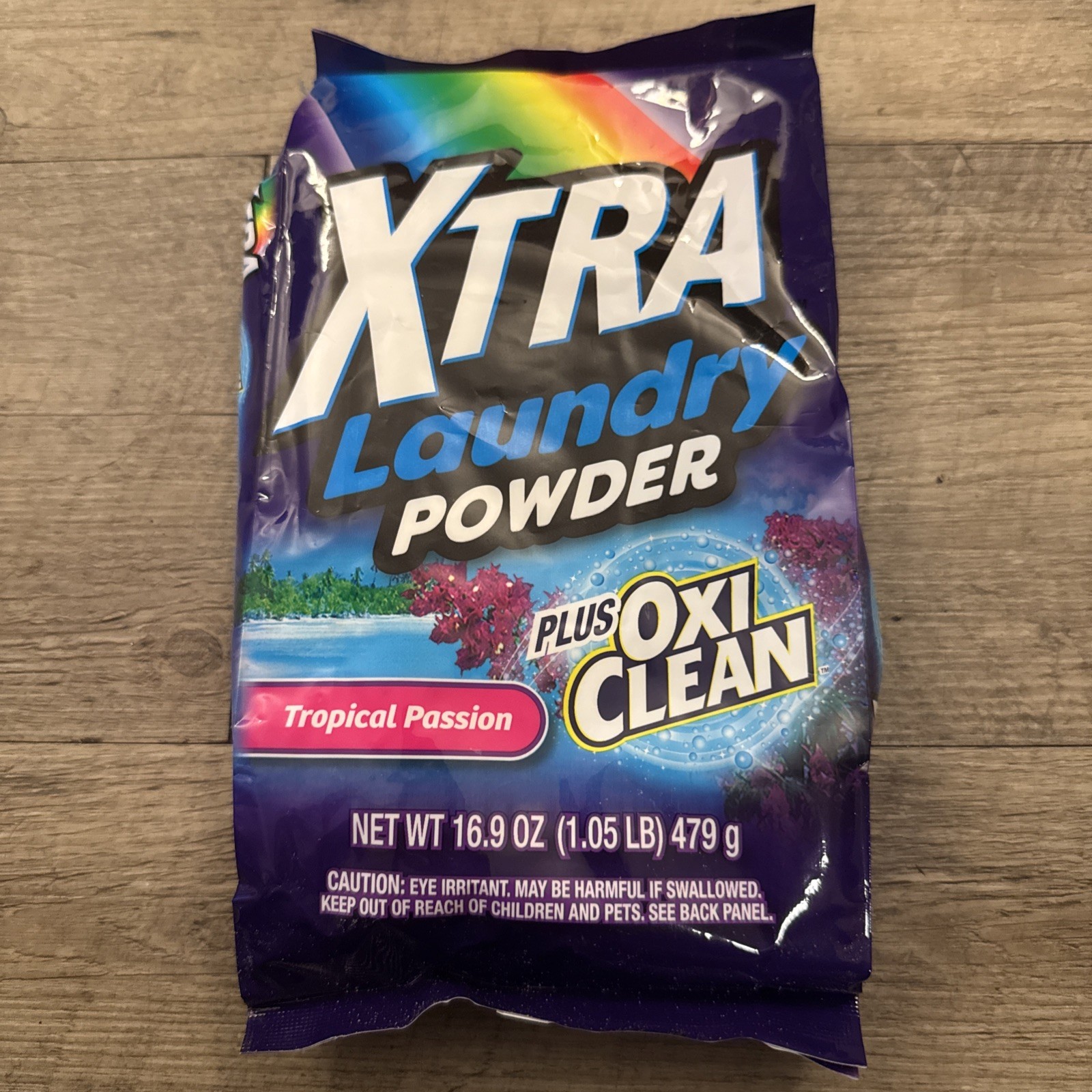 5 Pack- XTRA Plus OxiClean Laundry Powder Detergent, Tropical Passion, 16.9 Oz.