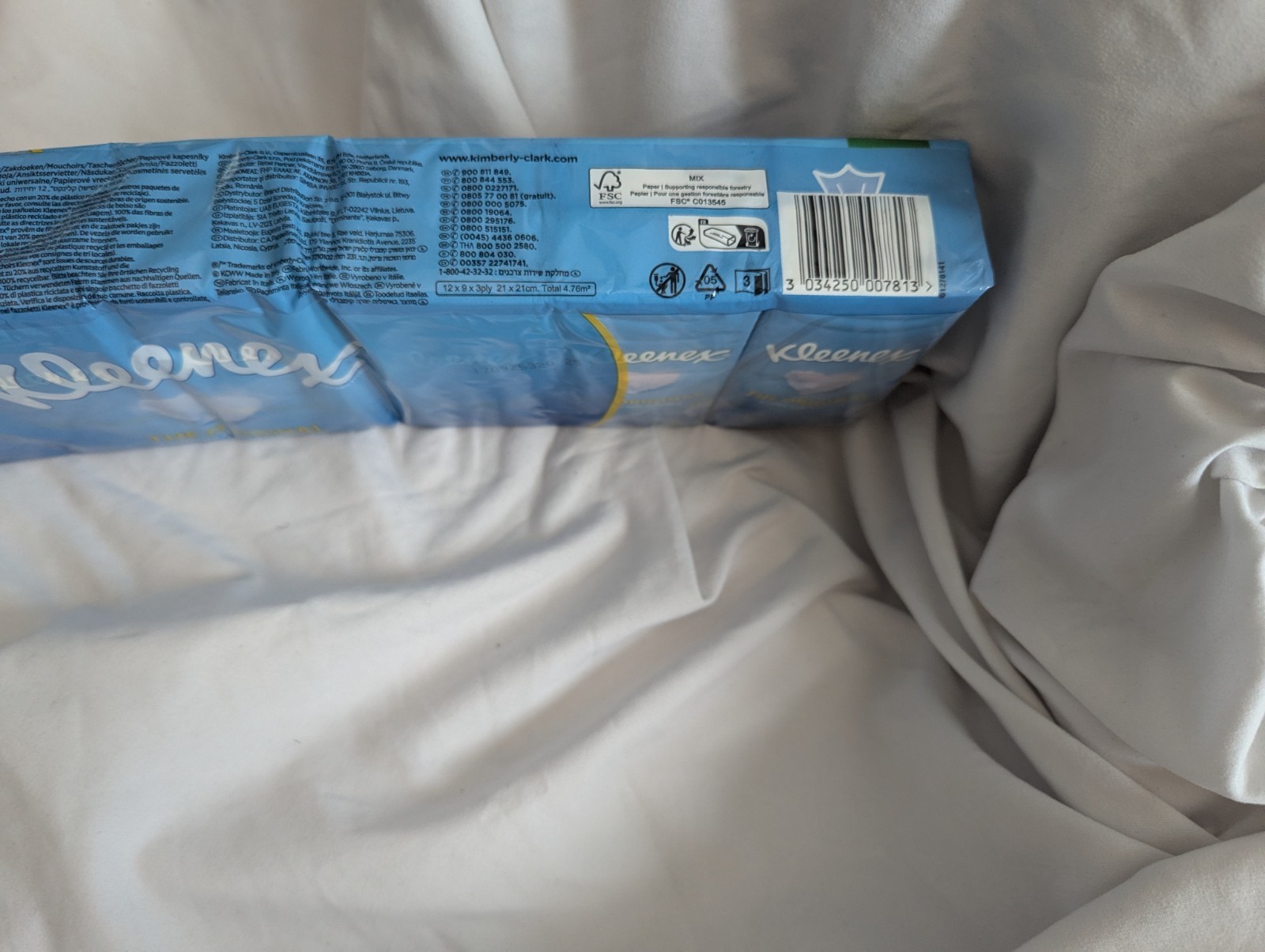 12 packs Kleenex (travel size) – Multipurpose Tissues