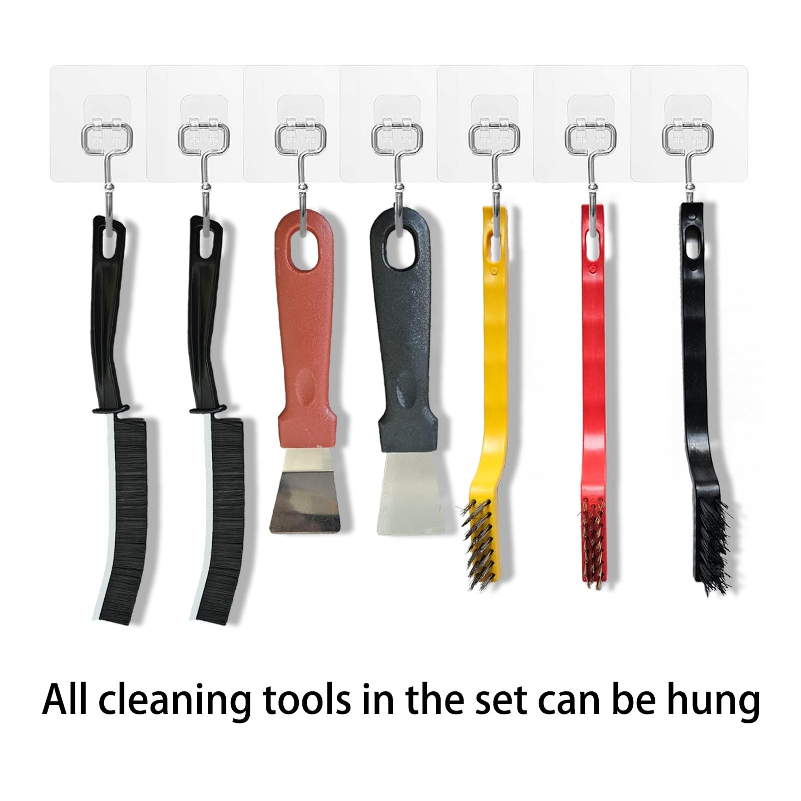 7 Pcs Multi-Purpose Crevice Cleaning Brush Tool for Stubborn Kitchen Grease S…