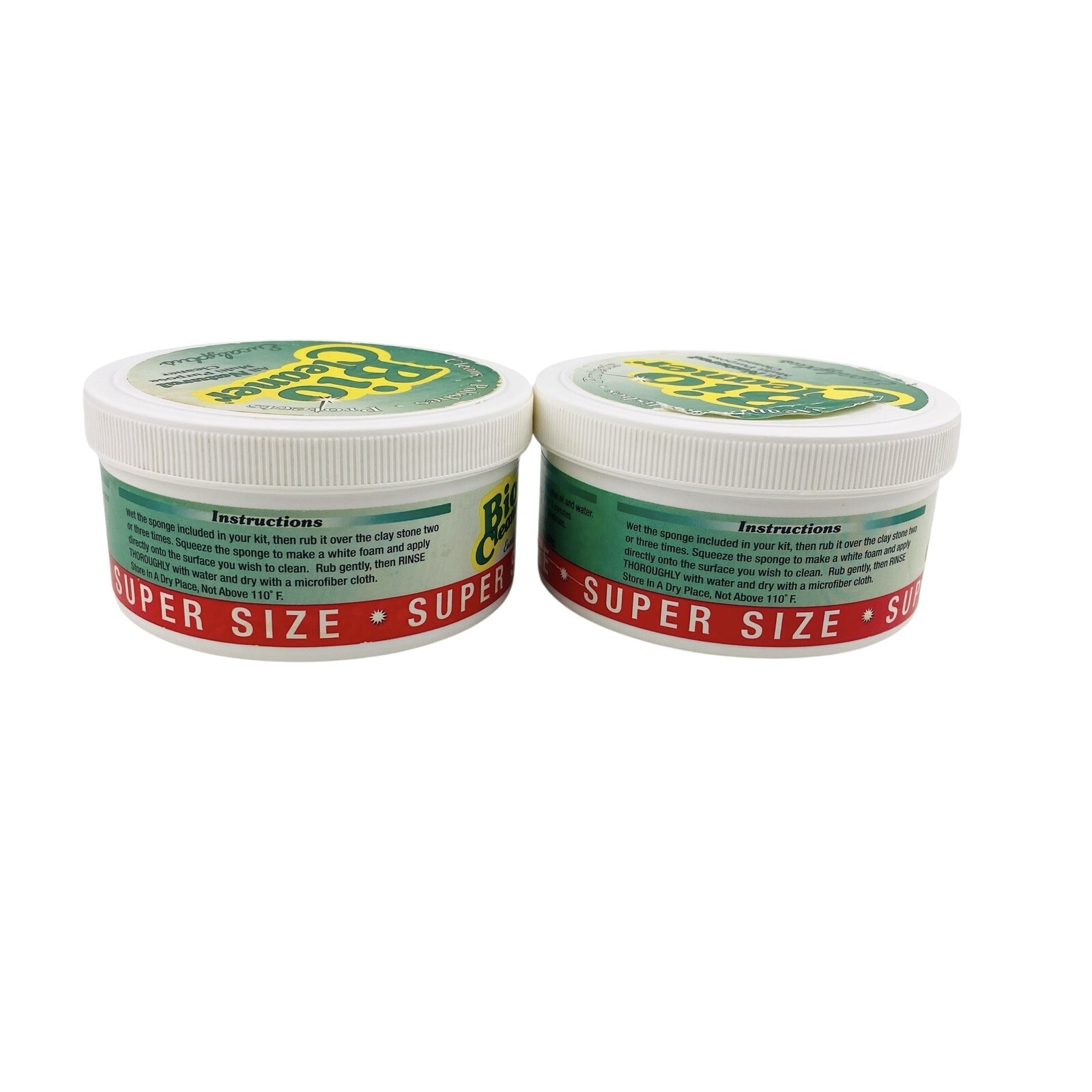 Bio Cleaner Multi Purpose Clay Eucalyptus 2 x 17.5 oz Lightly Used No Sponges