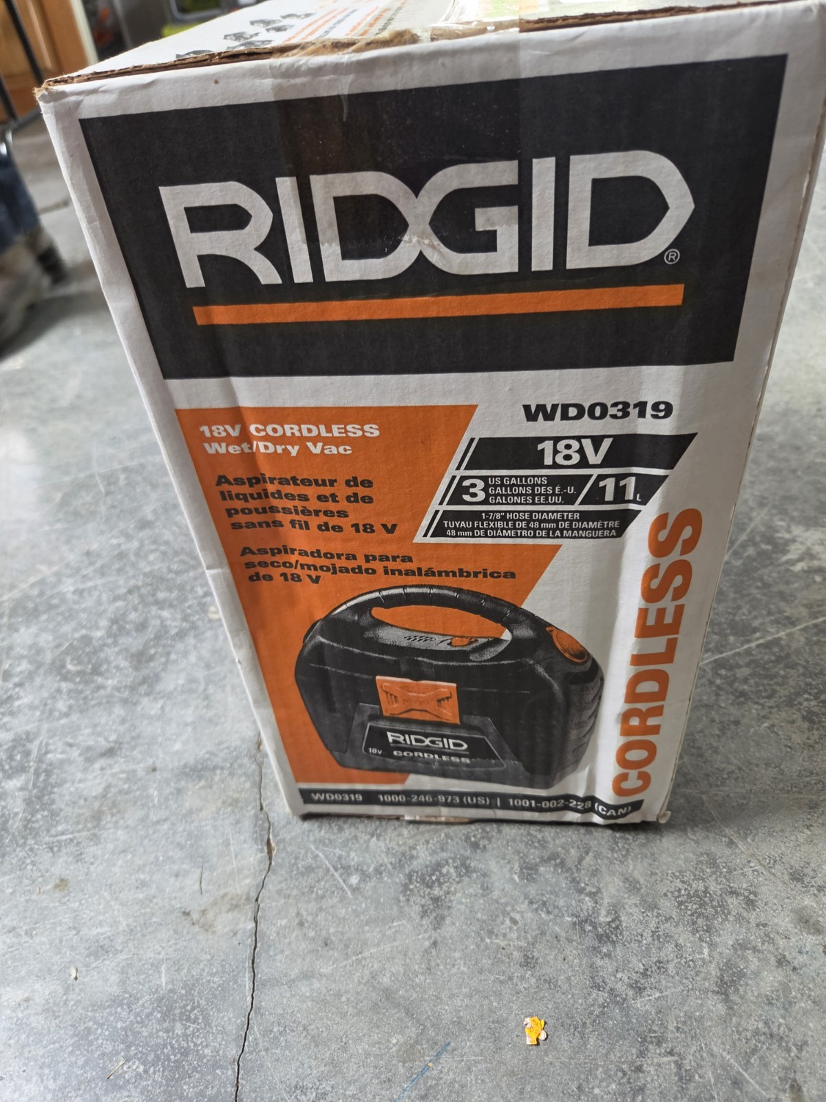 Rigid Wet Dry Vacuum Shop Vacuum Cleaner Hose Portable, Lightweight, 3Gal